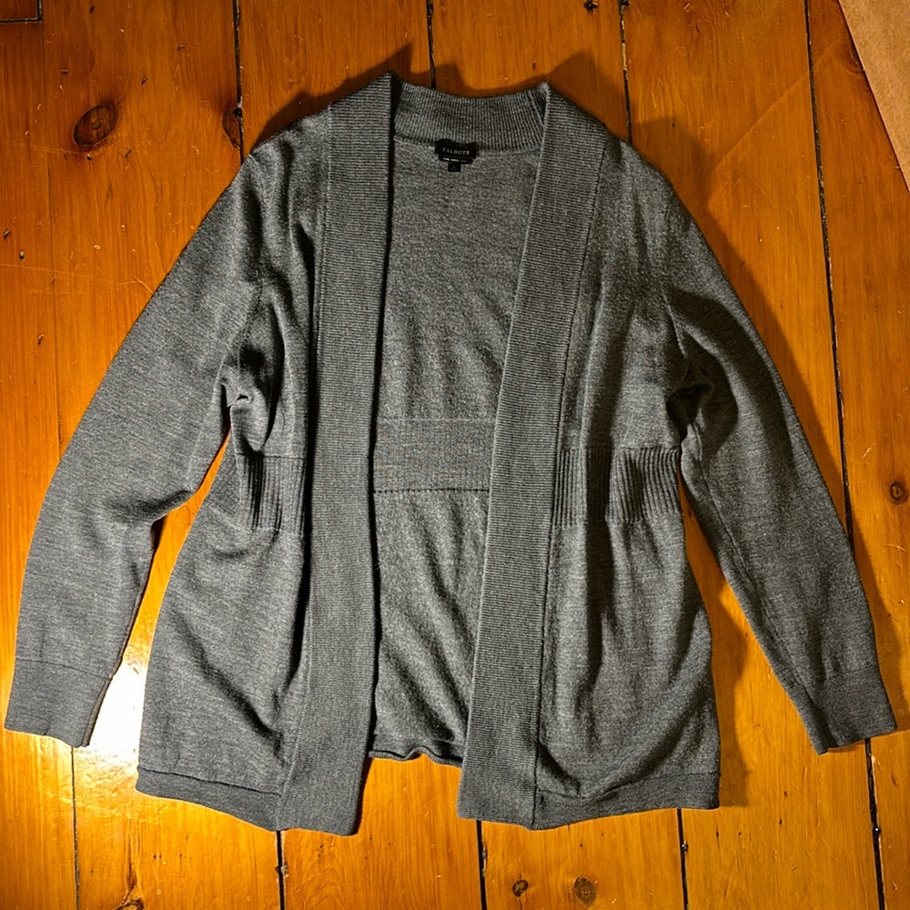 Gray merino wool Talbots sweater large